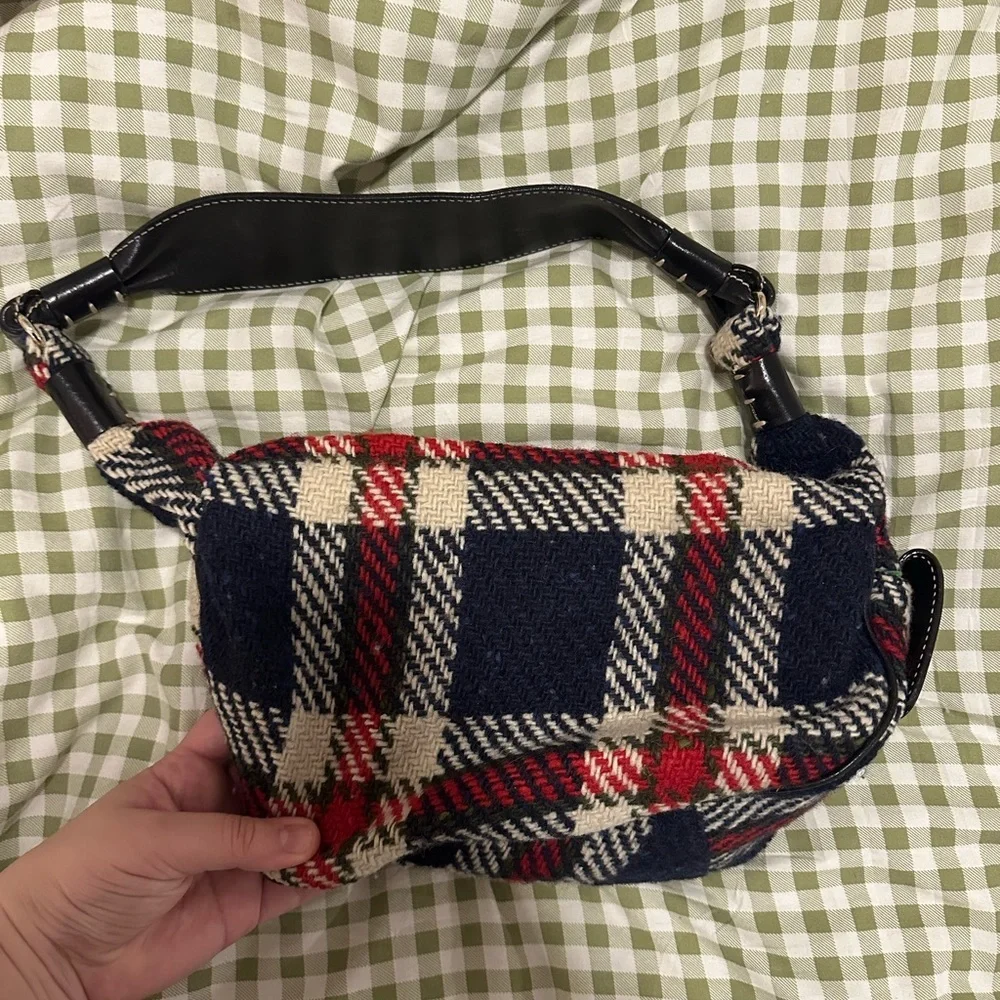 Kate Spade Women’s Plaid Wool Tweed Hobo Shoulder Bag